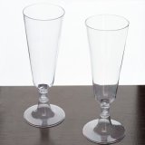 Two-Piece Hard Plastic Mimosa/Champagne Flutes, 5 Oz, Clear