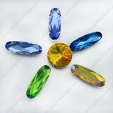 Crystal Point Back Long Oval Bead for Jewelry Accessories