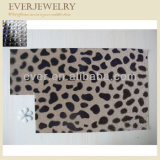 Latest Fashion Leopard Print Hot Fix Rhinestone Mesh