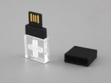 Small Crystal USB Drive, Black Plastic Crystal USB Flash Drive