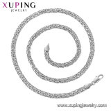 44731 Xuping Fashion Inlayed Stones Rhodium Color Necklace