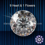 9 Hearts & 1 Flower Star Cut Cubic Zirconia