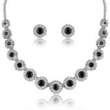 Wholesale Elegant Silver Color Crystal Bridal Wedding Jewelry Sets