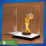 Clear Countertop LED Acrylic Display Case Doll Figure Holder Box