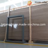 Chinese Natural Coffee Wooden Vein Marble for Slab, Countertop, Worktop