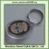 Plastic Custom Printed Ellipse Key Chain (KYC23059)