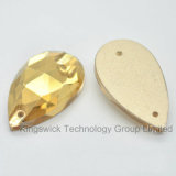 Crystal Golden Shadow Teardrop Sew on Crystal Rhinestone