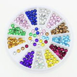 3mm 12 Colors Glitter Stone DIY Fancy Nail Art Rhinestone Wheel