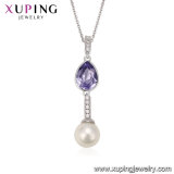 43724 Xuping Crystals From Swarovski Destiny Jewellery, Fancy Stone Necklace with Pearl