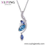 44012 Xuping Newest Design Gold Necklace Crystals From Swarovski Leaf Gold Pendant Necklace