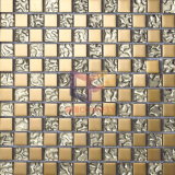 Golden Glass Titanium Crystal Mosaic Tile (TC327)