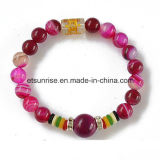 Semi Precious Stone Natural Crystal Beaded Bracelet Bangles