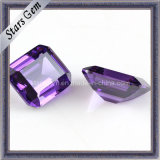 Amethyst Octagon Emerald Cut Cubic Zirconia