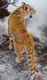 Tiger Art Mosaic Picture Made by Hand-Cut Glass (CFD230)