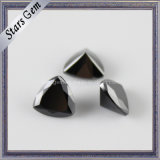 Black Trilliant Shape Synthetic Gemstone