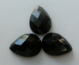 Black Teardrop Flat Stone for Jewelry