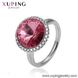 14526 Luxury Rhodium Plated Round Charm Crystal Wedding Ring