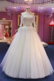 off Shoulder Long Sleeve Lace Wedding Gown Bridal Dress (Q90284)