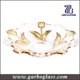 13.5'' Gloden Plating Glass Fruit Bowl