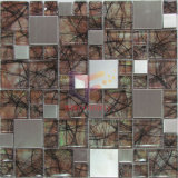 304 Stainless Steel Mix Wall Paper Backed Crystal Mosaic (CFM832)