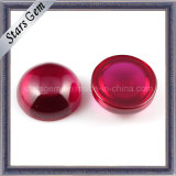 Synthetic 5# Ruby Round Caboch0n