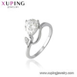 11922 Latest Design Popular Women Simple Silver Jewelry Rings with Double Heart Design