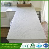 2cm/3cm Artificial White Quartz Stone Countertop with Grey Veins