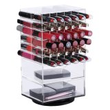 Premium Large Acrylic Rotating Lipstick Holder with Drawers