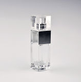 Square Clear Perfume Glass Bottle with Surlyn Cap