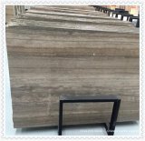 Silver Grey Baffle Grey Wooden Travertine Slab