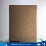 3-6mm Figured Glass/Bronze Nashiji Patterned Glass with Ce&ISO9001