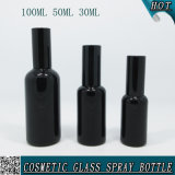 30ml 50ml 100ml Black Glass Spray Perfume Bottle with Black Mist Sprayer