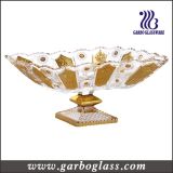 Gloden Plating Glass Fruit Bowl