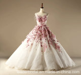 Pink Lace Bridal Ball Gown Sleeveless Wedding Dresses Z1028