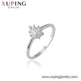 11188 Fashion Women Elegant Heart-Shaped Silver -Plated Jewelry CZ Crystal Finger Ring