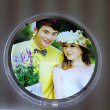 Round Crystal Light Box Crystal Photo Frame