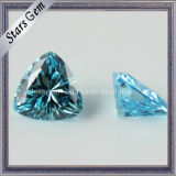 Aqua Trilliant Shape Cubic Zirconia Synthetic Gemstone