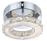 Modern 9W LED Chrome and Crystal Ceiling Lamp (LED-15113)