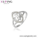 12307 Fashion Zircon Alloy Plating Silver Crystal Jewelry Finger Ring for Women