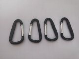 Black D Shape in Light Weight Carabiner