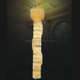 Long Golden K9crystal Pendant Lamp (AQ-7101)