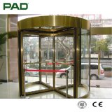 High Quality Automatic Rotating Door with Silver Color