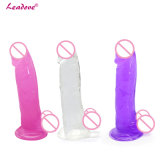 Silicone Realistic Crystal Jelly Dildo Masturbation Erotic Sex Toy for Women