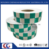 High Intensity Grid Design Printed PVC Fluorescent Reflective Tape Made with Crystal Lattic Film