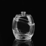 100ml Crystal Empty Glass Perfume Bottle with Embossed Flower and Laser Logo