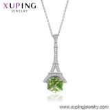 43828 Xuping New Designed Eiffel Tower Crystals From Swarovski Pendant Necklace Jewelry