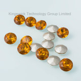 High Quality Topaz 1201 Round Glass Rhinestone for Jewelry