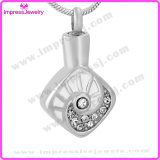 Memorial Necklace Polished Rhombus Pendants with Crystals Ijd9672