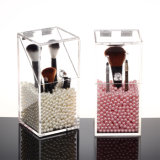 Clear Dustproof Plexiglass Cosmetic Storage Box/Acrylic Makeup Brush Holder Box