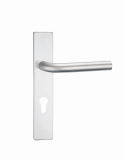 Stainless Steel Hollow Tube Lever on Plate Door Handle (SS0203)